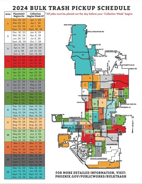 phoenix bulk trash schedule 2024|2024 BULK TRASH PICKUP SCHEDULE .